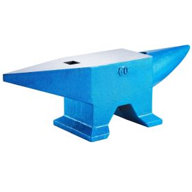 VEVOR Single Horn Anvil 132Lbs Cast Steel Anvil Blacksmith for Sale Forge Steel Tools W/ Round and Square Hole and Equipment Anvil Rugged Blacksm