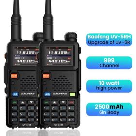 BAOFENG Radios 5RH 10W(Upgrade of UV-5R) Walkie Talkie Radio, GMRS Handheld Ham Radio Long Range, Multi Band Rechargeable Two Way Radio with NOAA (Color: as picture)