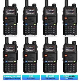 BAOFENG UV-5RH 10w GMRS Ham Radio with Long Range Walkie Talkies, Multifunctional Use, USB-C Charging, 999 Channels, Colorful LCD Display (Color: as picture)